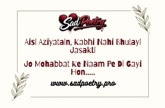 Pain with the Best Sad Poetry in Roman Urdu