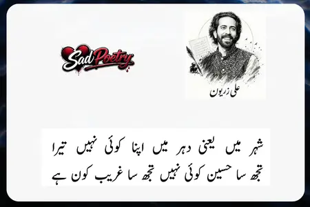 Best 2 Line Modern Ali Zaryoun Poetry in Urdu 2026